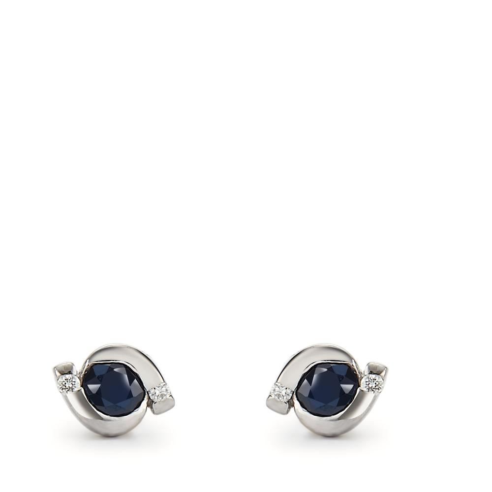 Pendientes 750/oro blanco de 18 quilates Diamante negro, 0.02 ct, 6 piedras, w-si