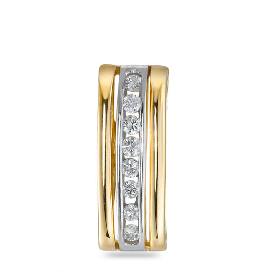 Colgante 750/oro amarillo de 18 quilates, 750/oro blanco de 18 quilates Diamante blanco, 0.24 ct, 8 piedras, w-si