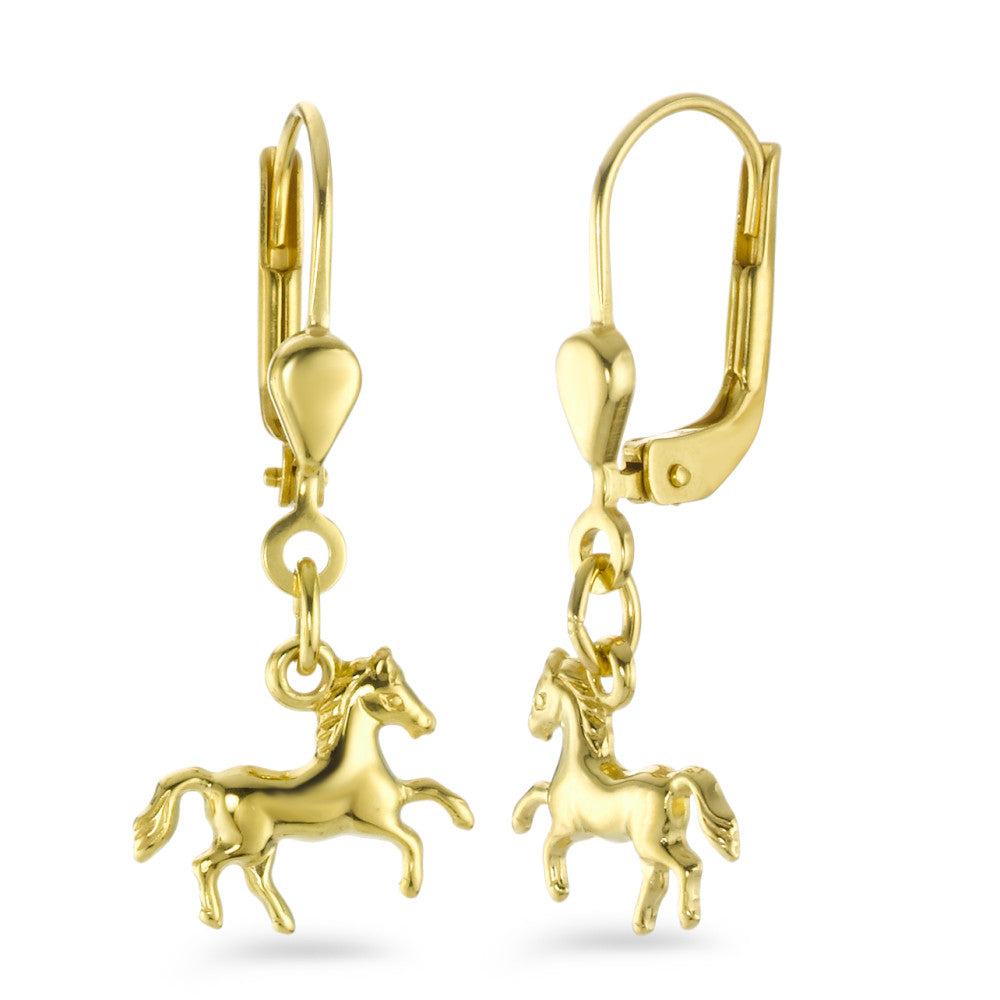 Pendientes 750/oro amarillo de 18 quilates Caballo