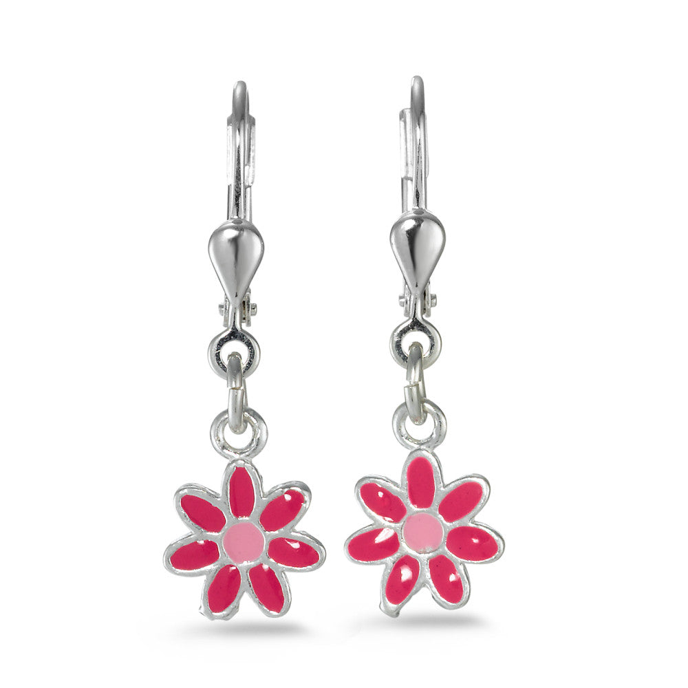 Pendientes Plata Flor