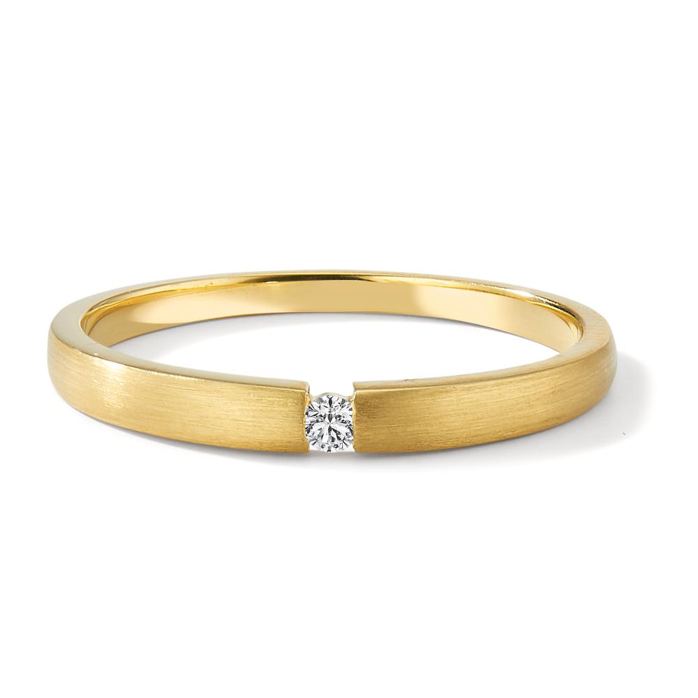 Anillo solitario 750/oro amarillo de 18 quilates Diamante 0.03 ct, w-si