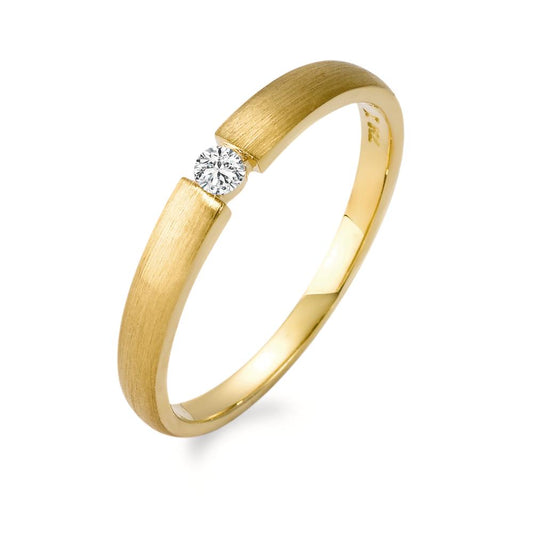 Anillo solitario 750/oro amarillo de 18 quilates Diamante 0.06 ct, w-si