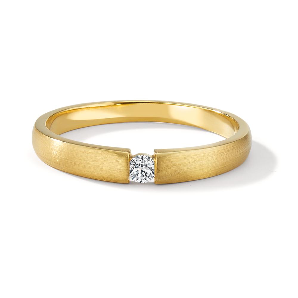 Anillo solitario 750/oro amarillo de 18 quilates Diamante 0.06 ct, w-si