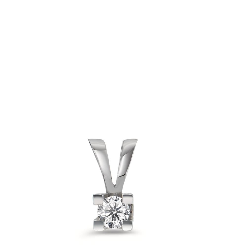 Colgante 750/oro blanco de 18 quilates Diamante 0.10 ct, w-si