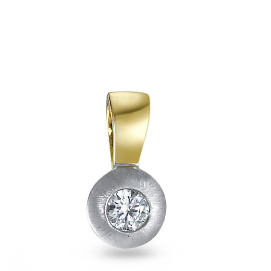 Colgante 750/oro amarillo de 18 quilates, 750/oro blanco de 18 quilates Diamante 0.05 ct, w-si