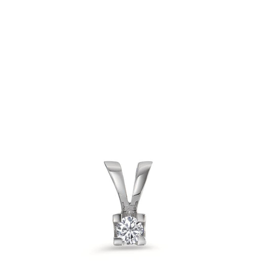 Colgante 750/oro blanco de 18 quilates Diamante 0.05 ct, w-si