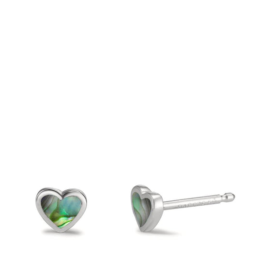 Pendientes Plata Abulón Corazón