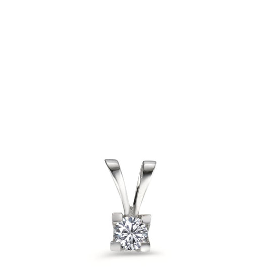 Colgante 750/oro blanco de 18 quilates Diamante 0.15 ct, w-si