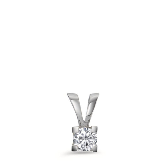 Colgante 750/oro blanco de 18 quilates Diamante 0.20 ct, w-si