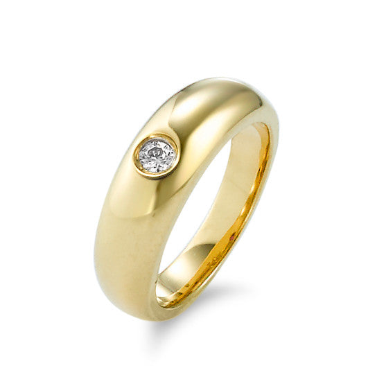 Anillo de bautizo 750/oro amarillo de 18 quilates Diamante 0.015 ct, w-si Ø10 mm