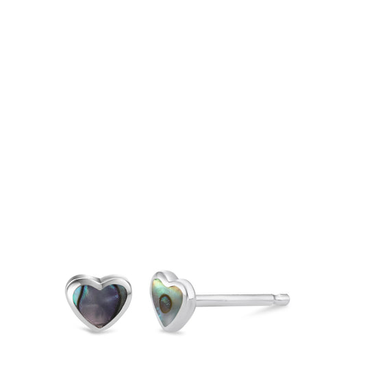 Pendientes Plata Abulón Corazón