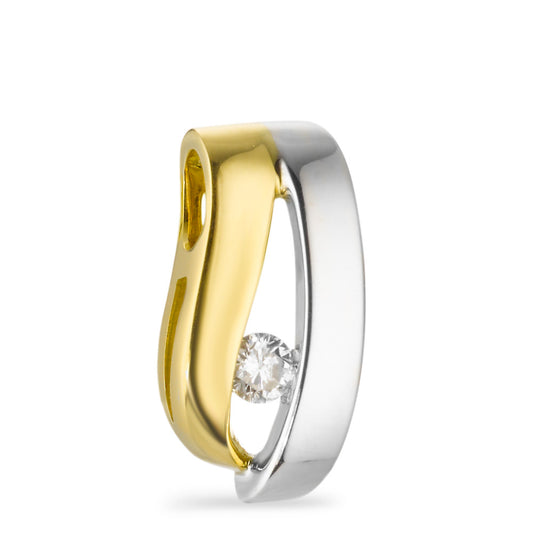 Colgante 750/oro blanco de 18 quilates, 750/oro amarillo de 18 quilates Diamante 0.08 ct, w-si