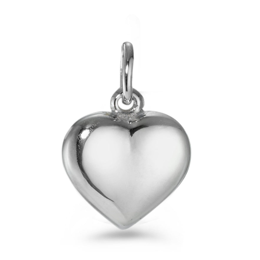 Colgante Plata Rodio plateado Corazón Ø10 mm