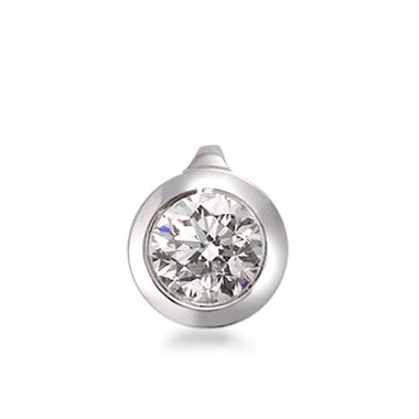 Colgante 750/oro blanco de 18 quilates Diamante blanco, 0.10 ct, [Brillant], w-si Ø4.5 mm