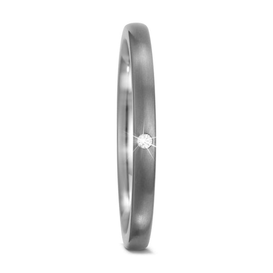 Anillo Titanio Diamante 0.01 ct, w-si