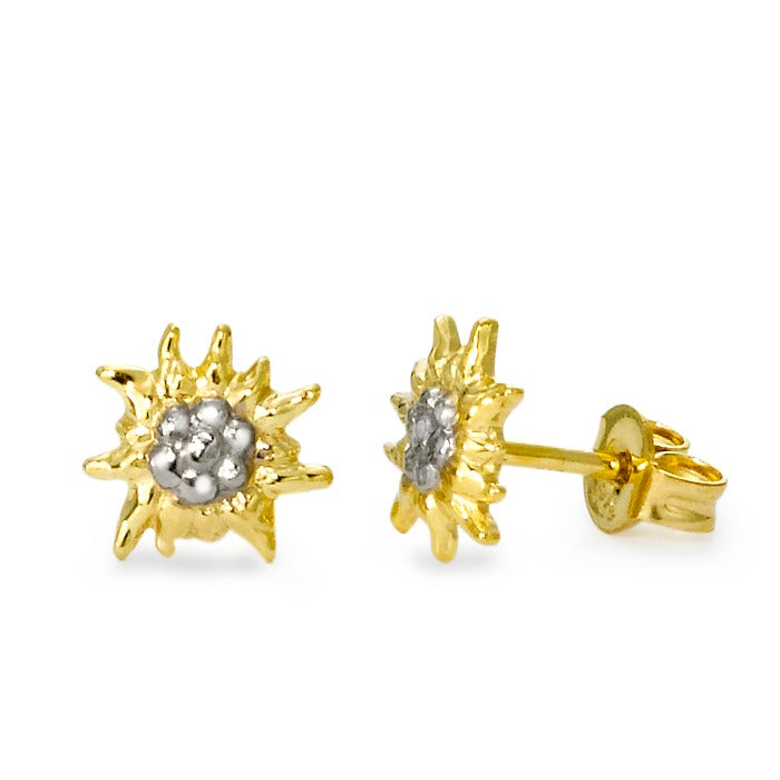 Pendientes Oro amarillo de 375/9K Edelweiss Ø7.5 mm