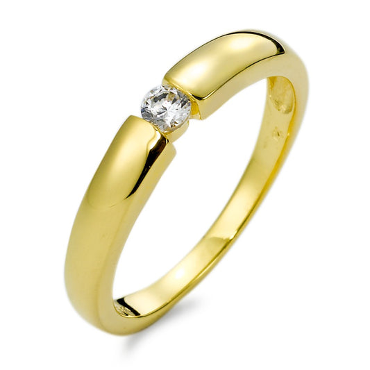 Anillo solitario Oro amarillo de 375/9K Circonita