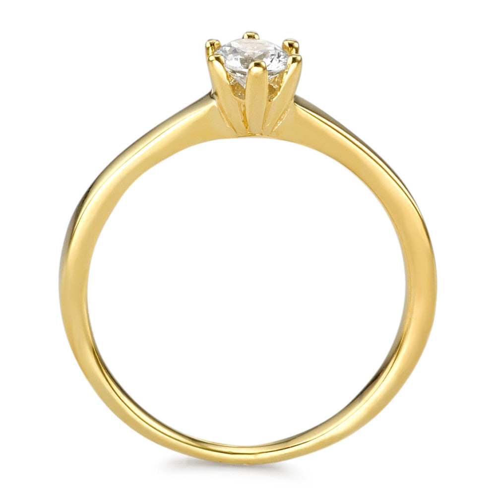 Anillo solitario Oro amarillo de 375/9K Circonita