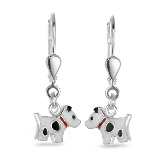 Pendientes Plata Pintado/lacado Perro