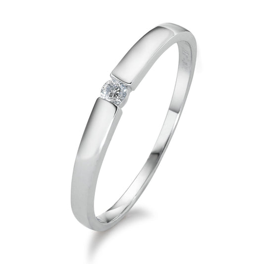 Anillo solitario 750/oro blanco de 18 quilates Diamante 0.05 ct, w-si