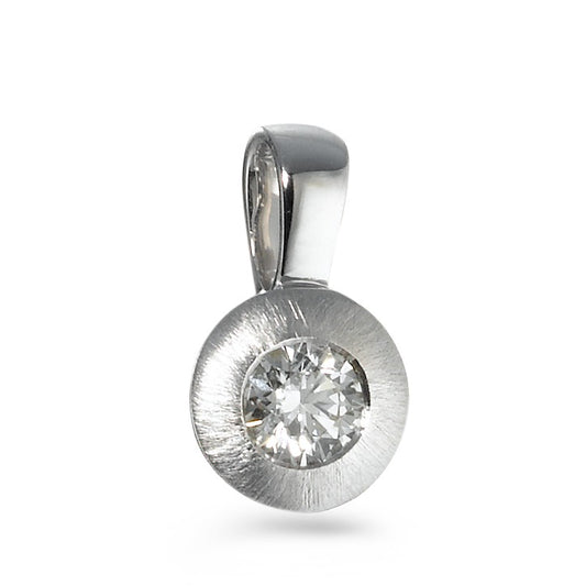 Colgante 750/oro blanco de 18 quilates Diamante 0.20 ct, w-si