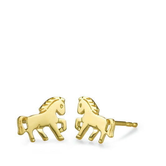 Pendientes 750/oro amarillo de 18 quilates Caballo