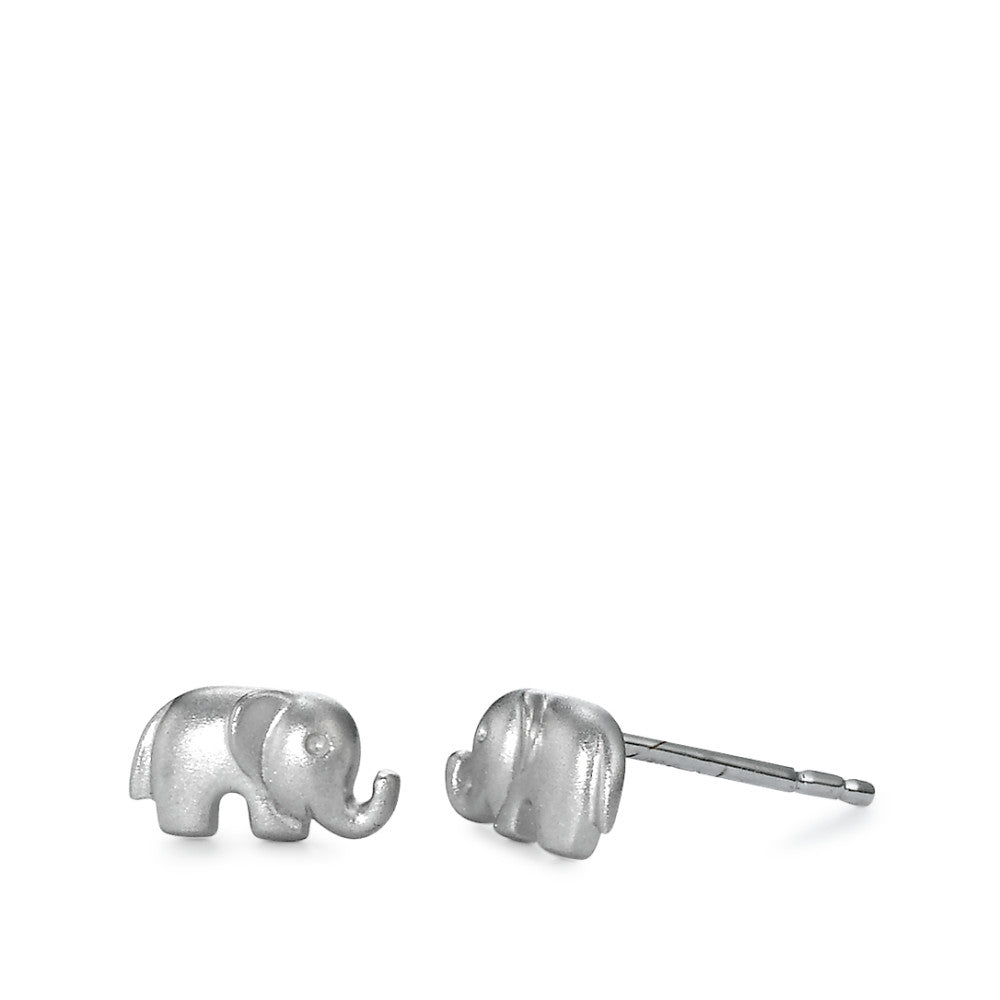 Pendientes 750/oro blanco de 18 quilates Elefante