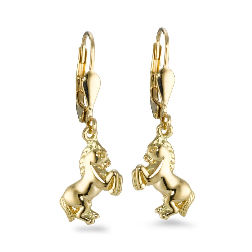 Pendientes 750/oro amarillo de 18 quilates Caballo