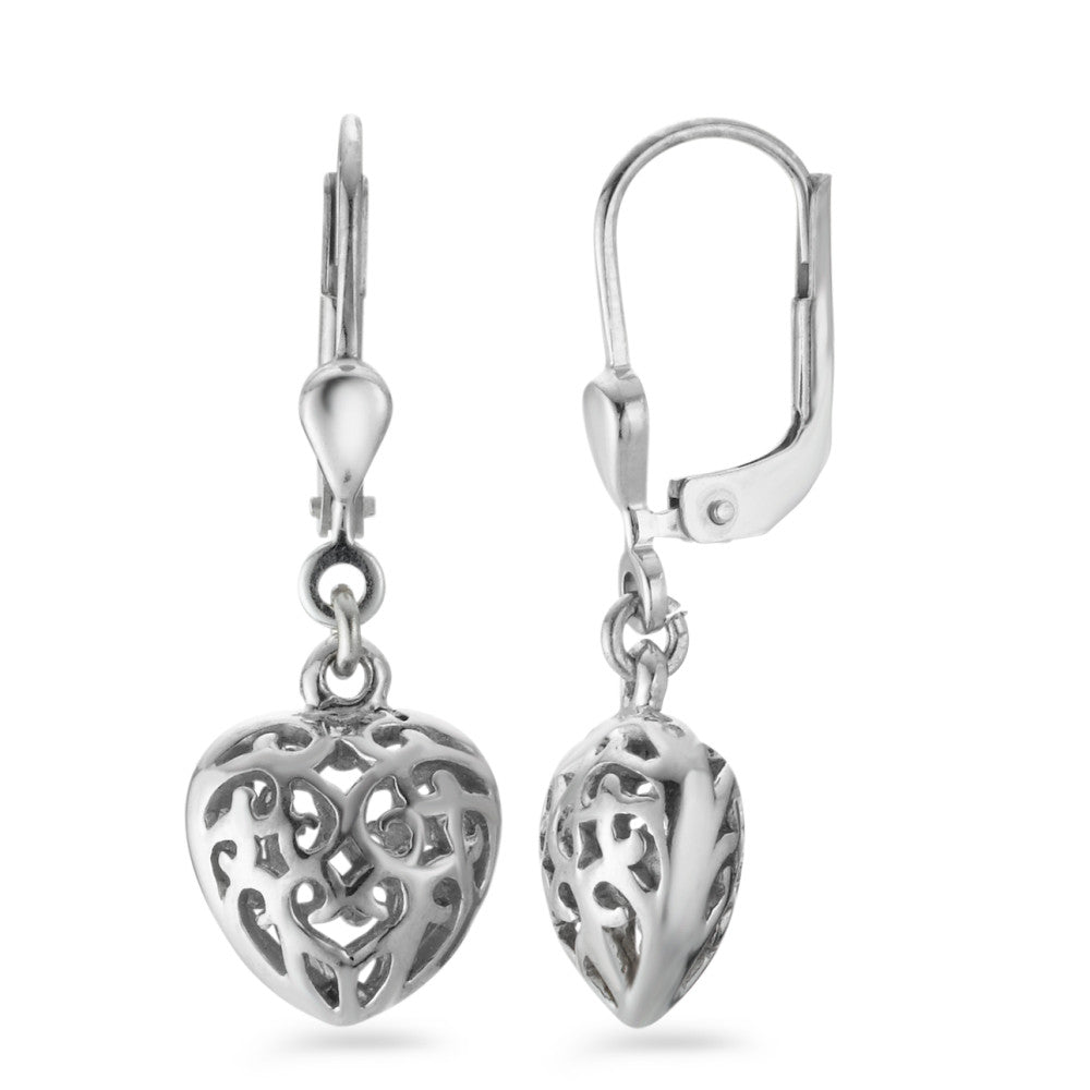 Pendientes Plata Rodio plateado Corazón