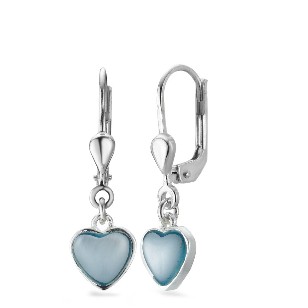 Pendientes Plata Madre perla Corazón