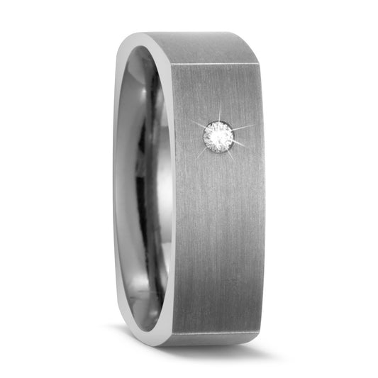 Anillo de pareja Titanio Diamante 0.03 ct, w-si