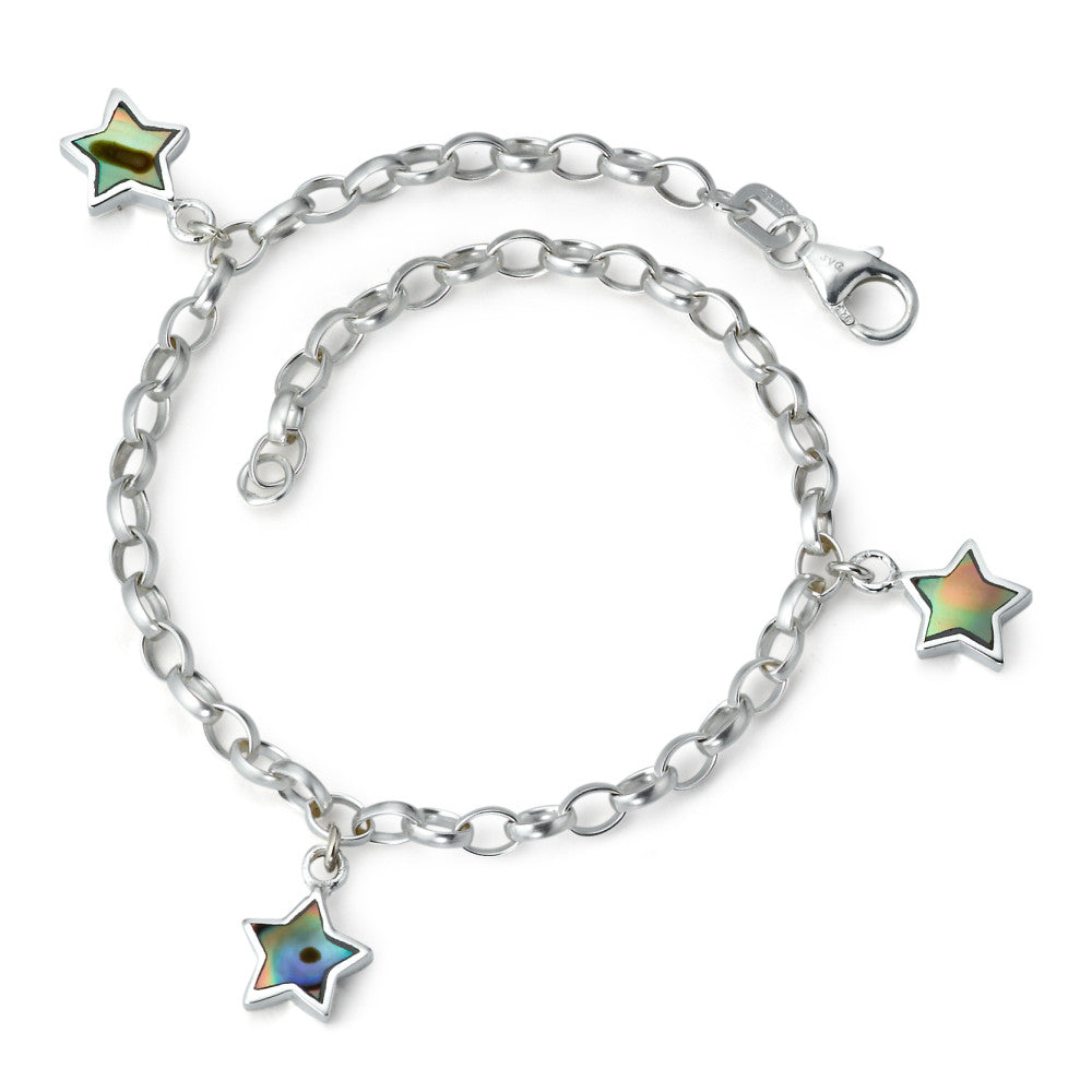 Pulsera Plata Abulón estrella 18 cm Ø7.5 mm