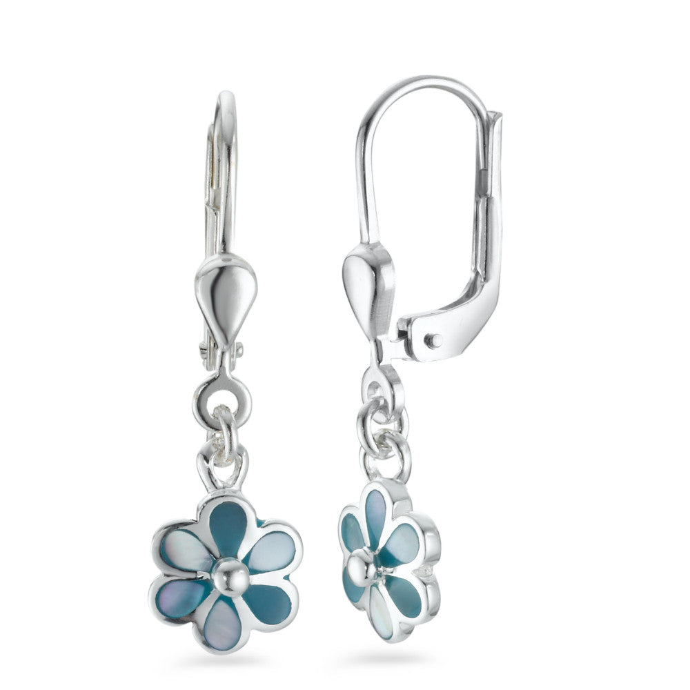 Pendientes Plata Madre perla Flor