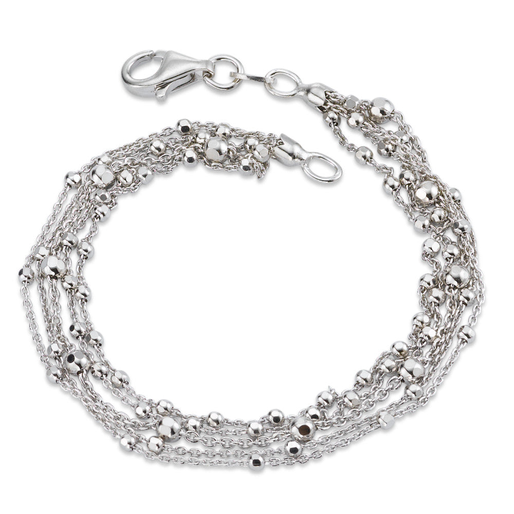 Pulsera Plata Rodio plateado 18 cm