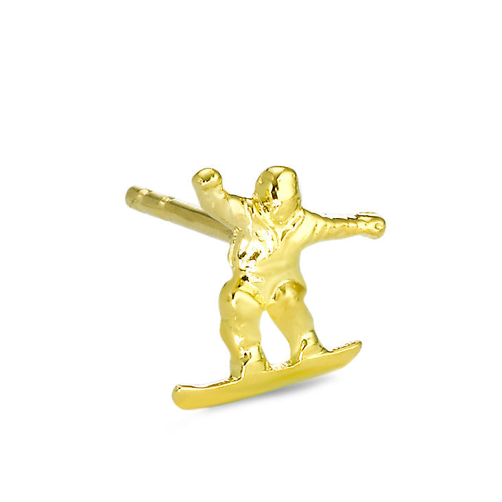 Pendientes 1ud 750/oro amarillo de 18 quilates Snowboarding