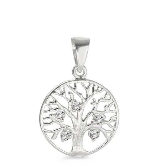 Colgante Plata Circonita 5 piedras árbol de la vida