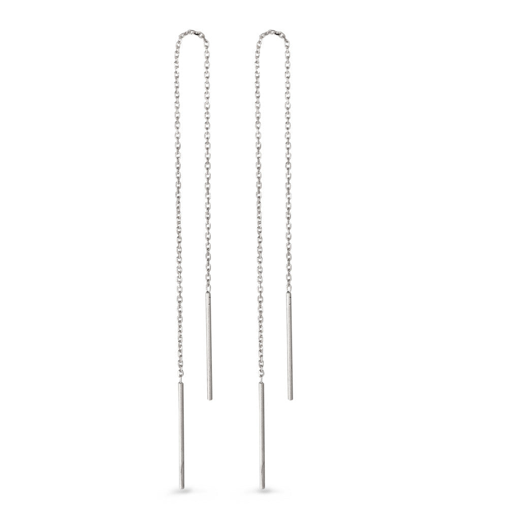 Aretes Plata Rodio plateado 15 cm