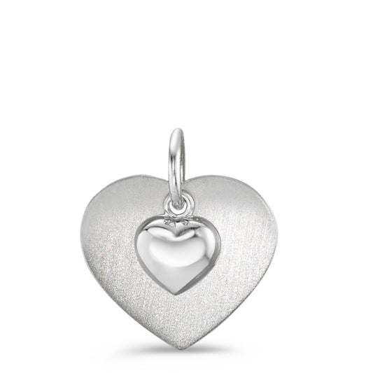 Colgante Plata Rodio plateado Corazón Ø13 mm