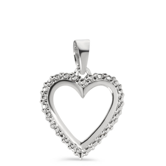 Colgante Plata Rodio plateado Corazón Ø13 mm