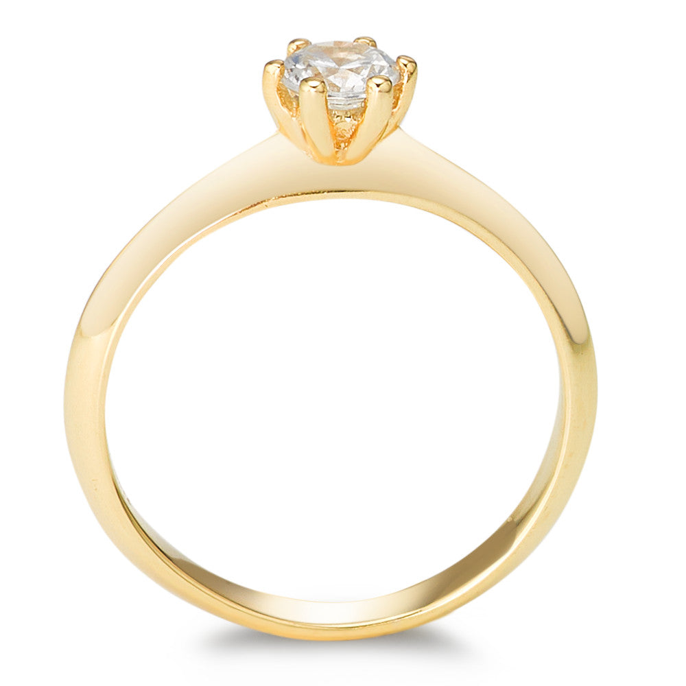 Anillo solitario Oro amarillo de 375/9K Circonita Ø4.5 mm