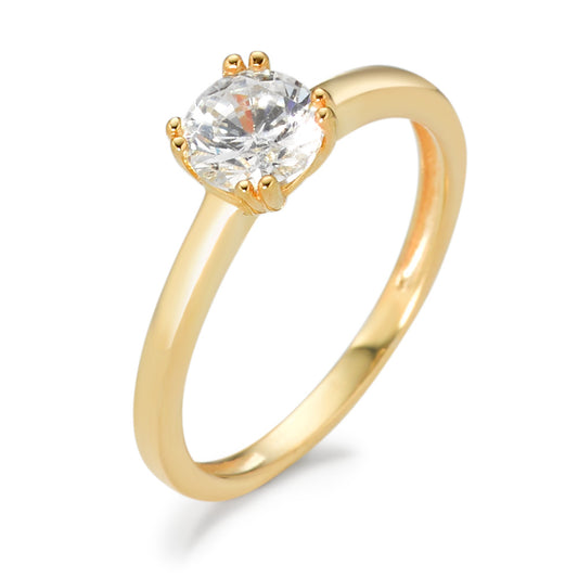 Anillo solitario Oro amarillo de 375/9K Circonita Ø5.5 mm