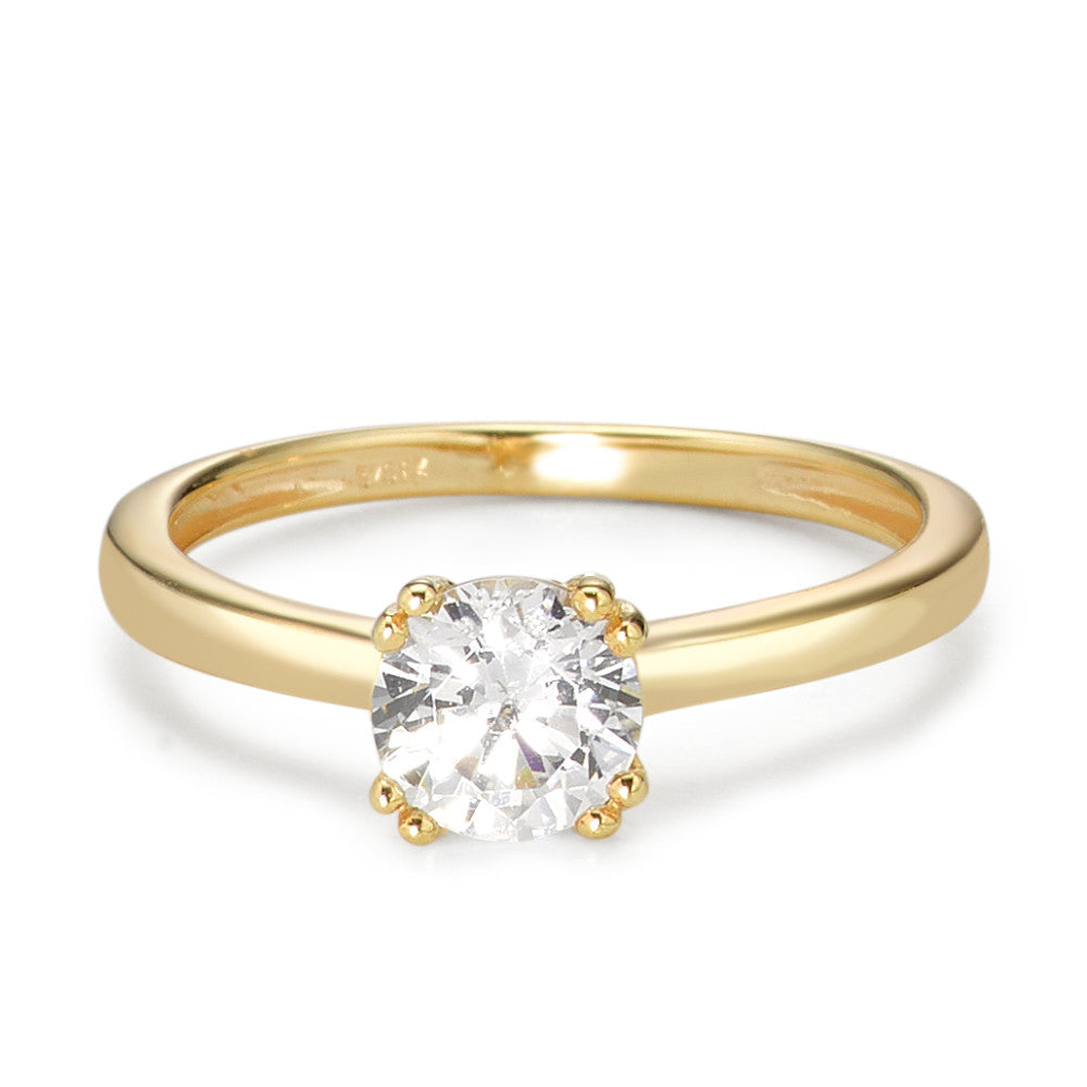 Anillo solitario Oro amarillo de 375/9K Circonita Ø5.5 mm