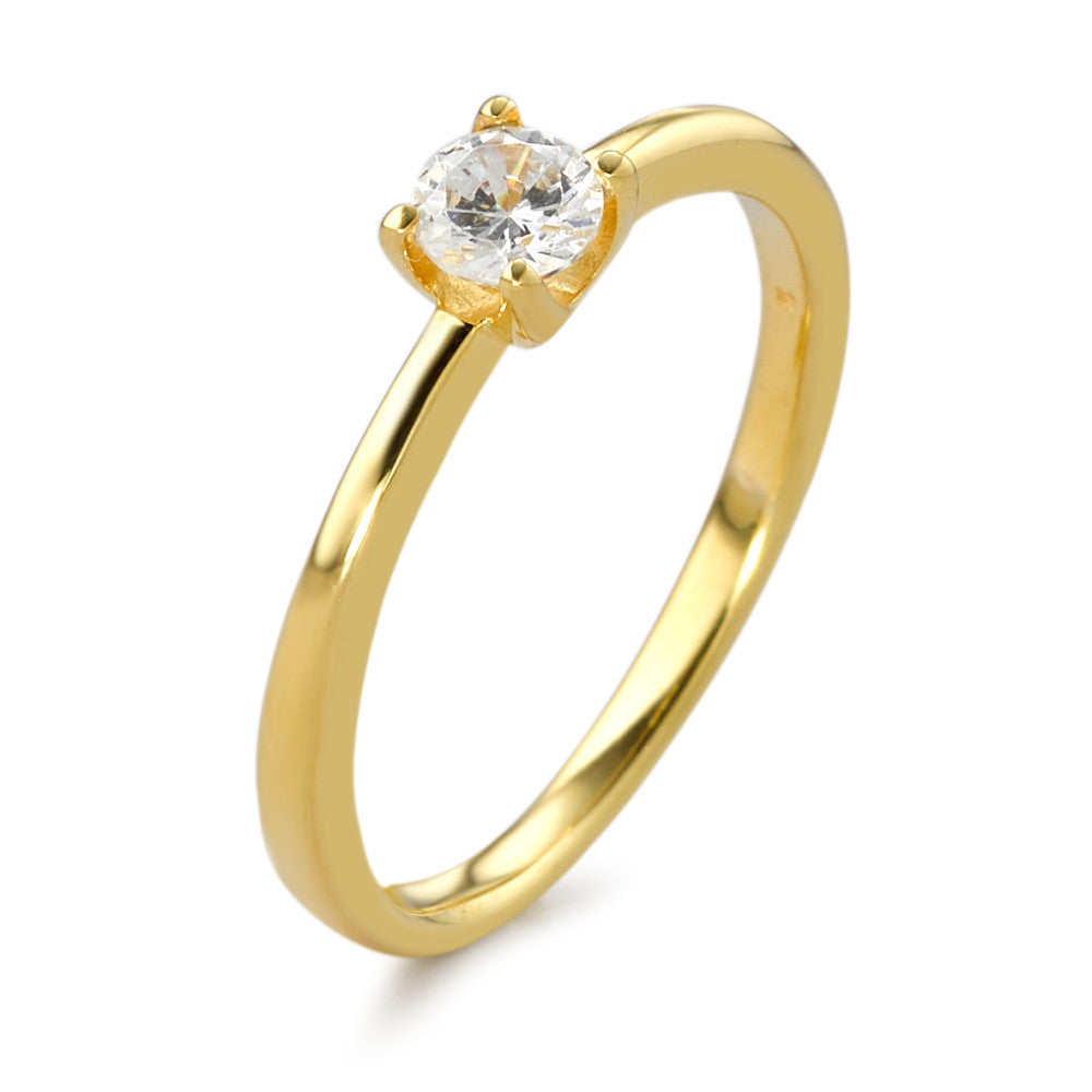 Anillo solitario Oro amarillo de 375/9K Circonita Ø3.8 mm