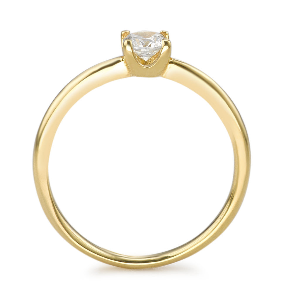 Anillo solitario Oro amarillo de 375/9K Circonita Ø3.8 mm