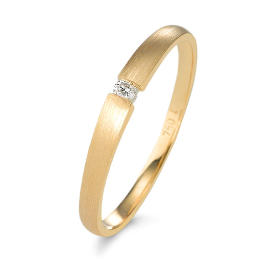 Anillo solitario 750/oro amarillo de 18 quilates Diamante 0.03 ct, w-si