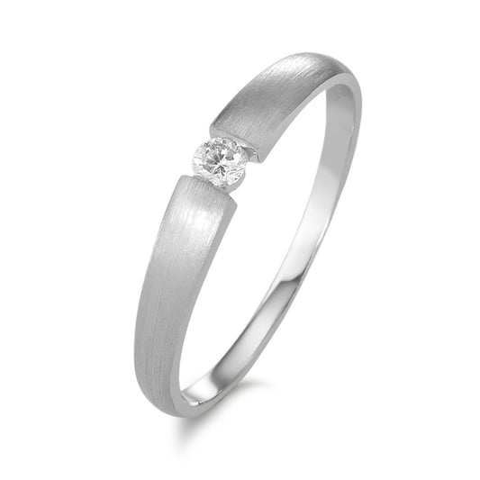 Anillo solitario 750/oro blanco de 18 quilates Diamante 0.06 ct, w-si