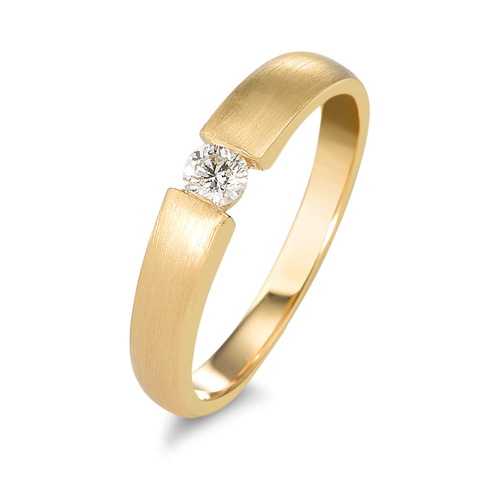 Anillo solitario 750/oro amarillo de 18 quilates Diamante 0.10 ct, w-si