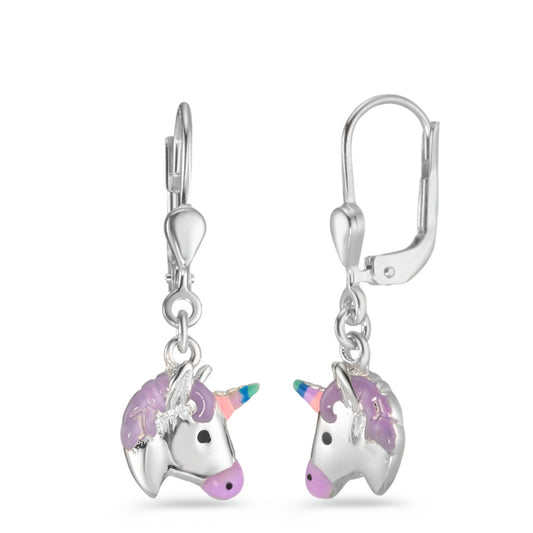 Pendientes Plata Pintado/lacado Unicornio