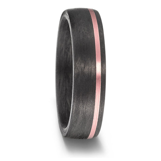 Anillo de pareja oro rosa de 585/14 kt, Carbón