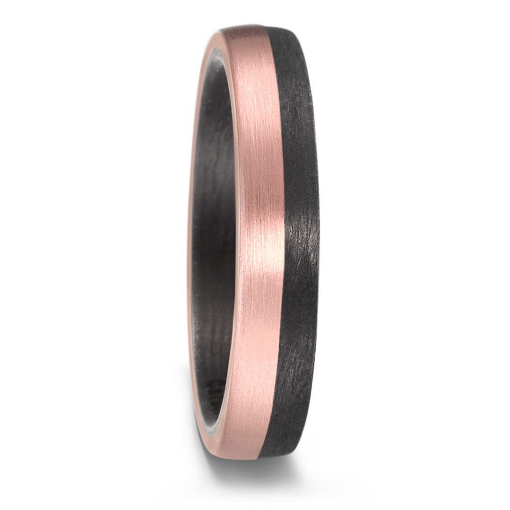 Anillo de pareja oro rosa de 585/14 kt, Carbón